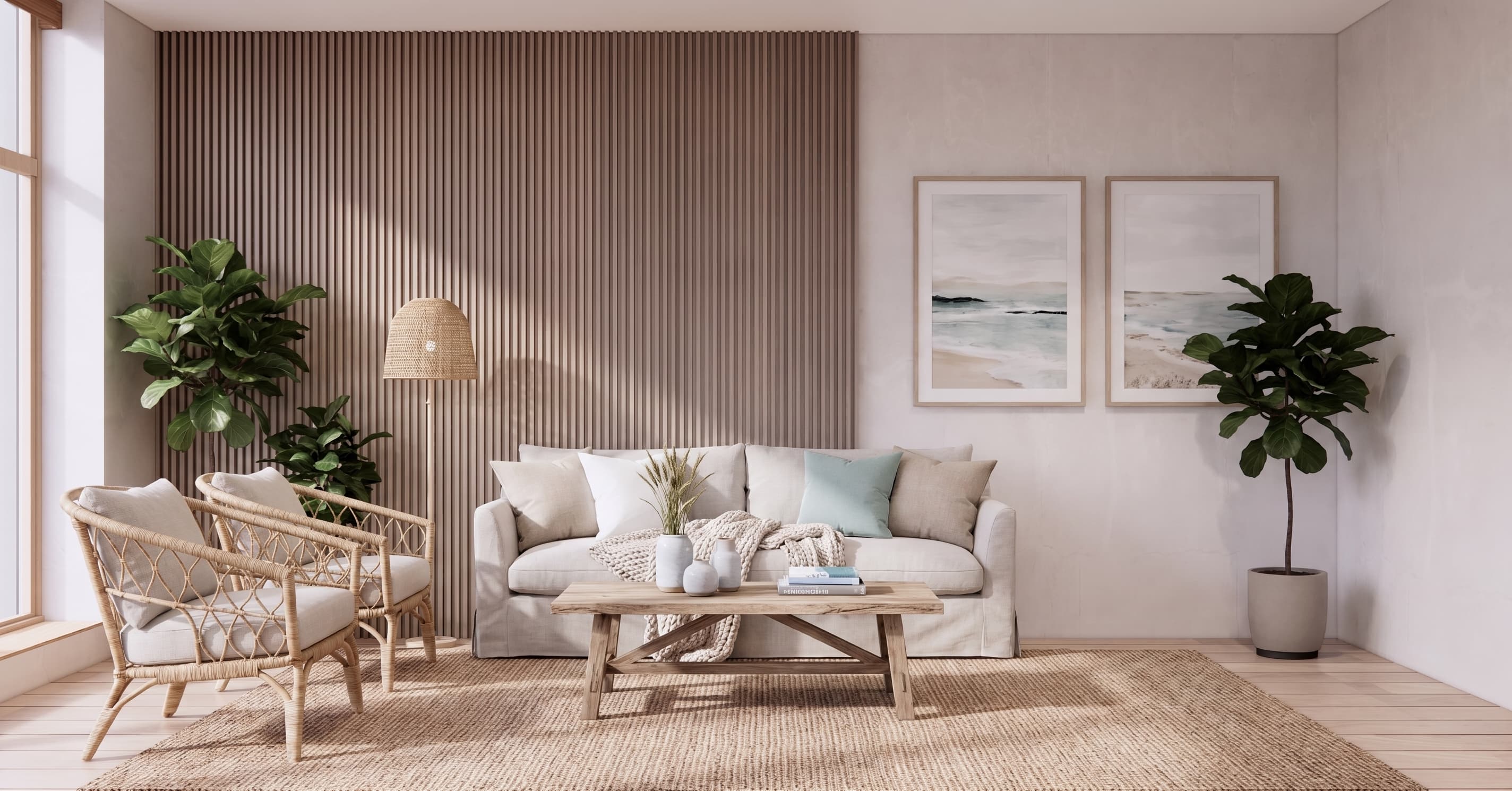 Coastal virtual staging: real Roomova render (after)