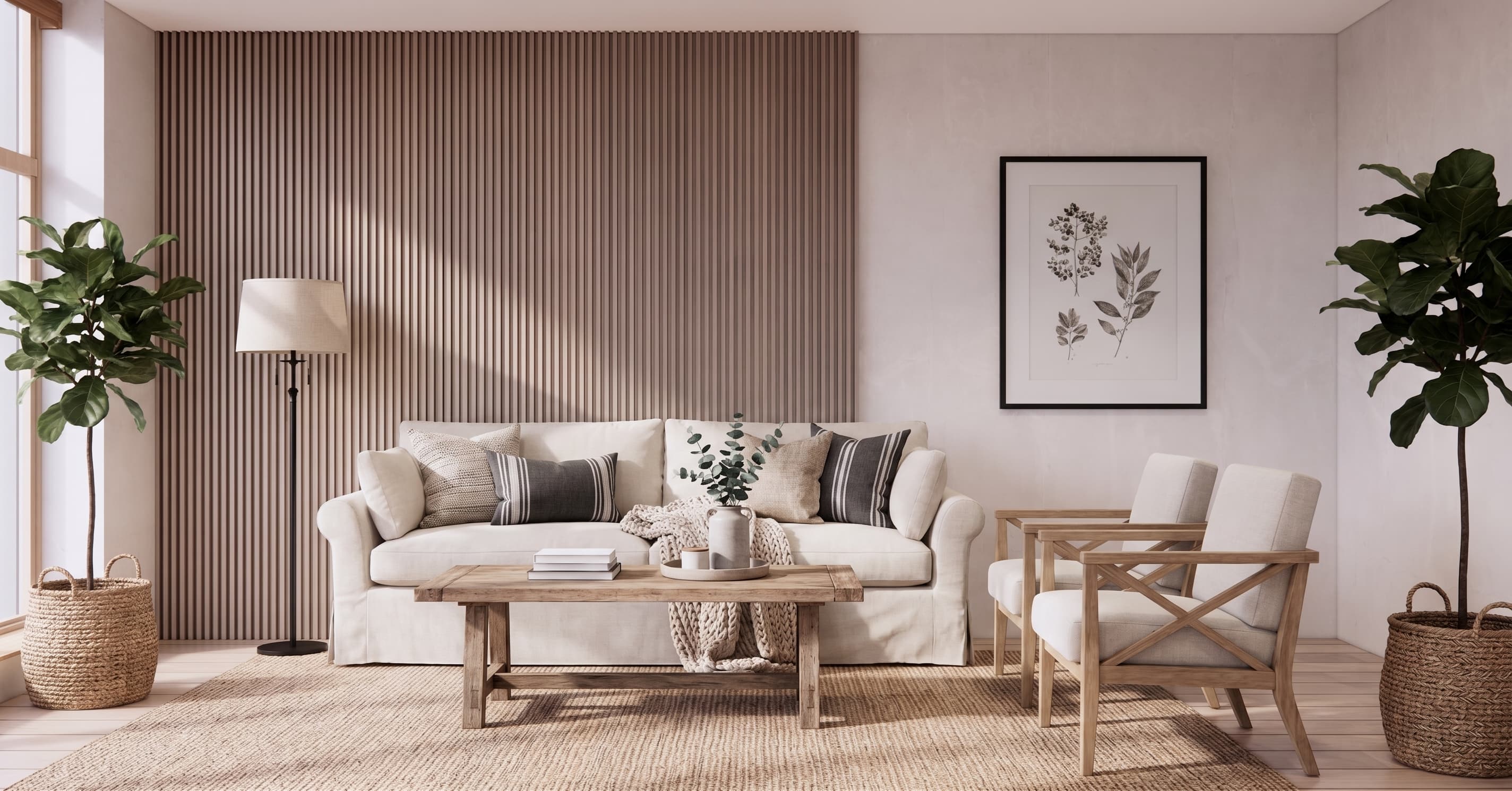 Farmhouse virtual staging: real Roomova render (after)