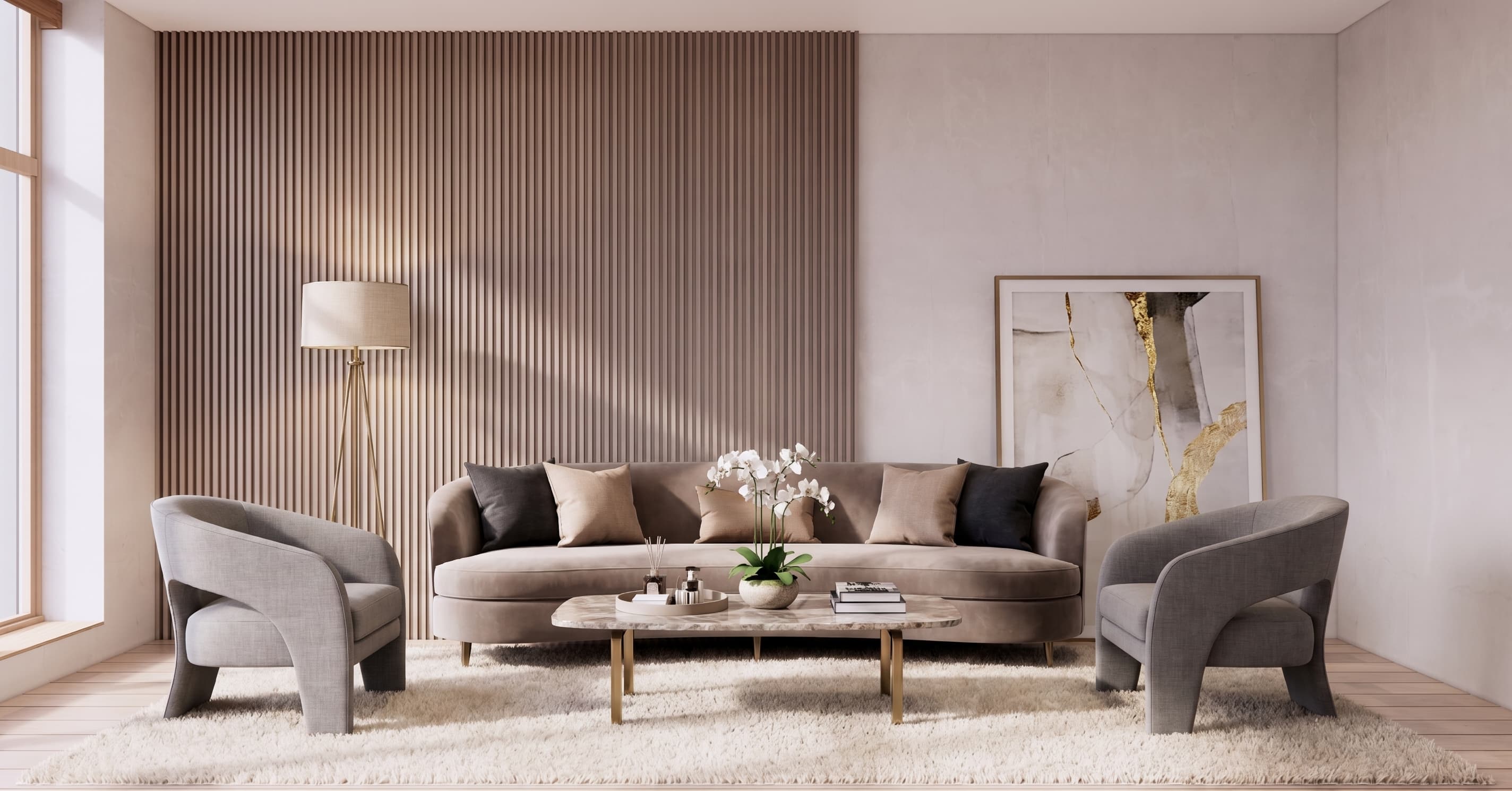 Luxury virtual staging: real Roomova render (after)
