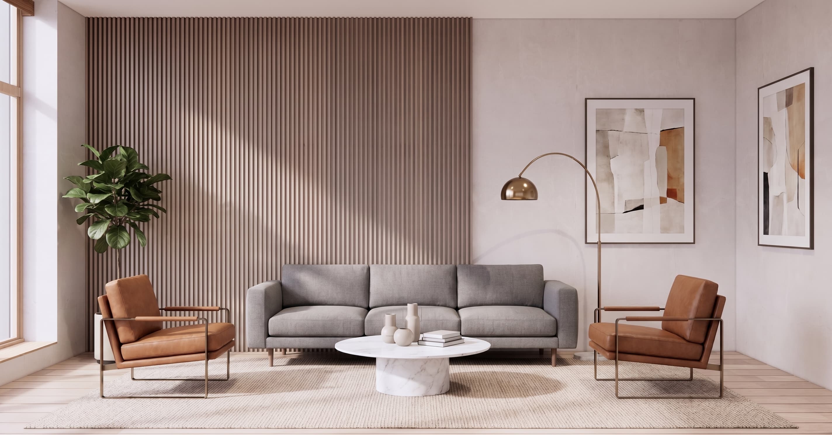 Modern virtual staging: real Roomova render (after)